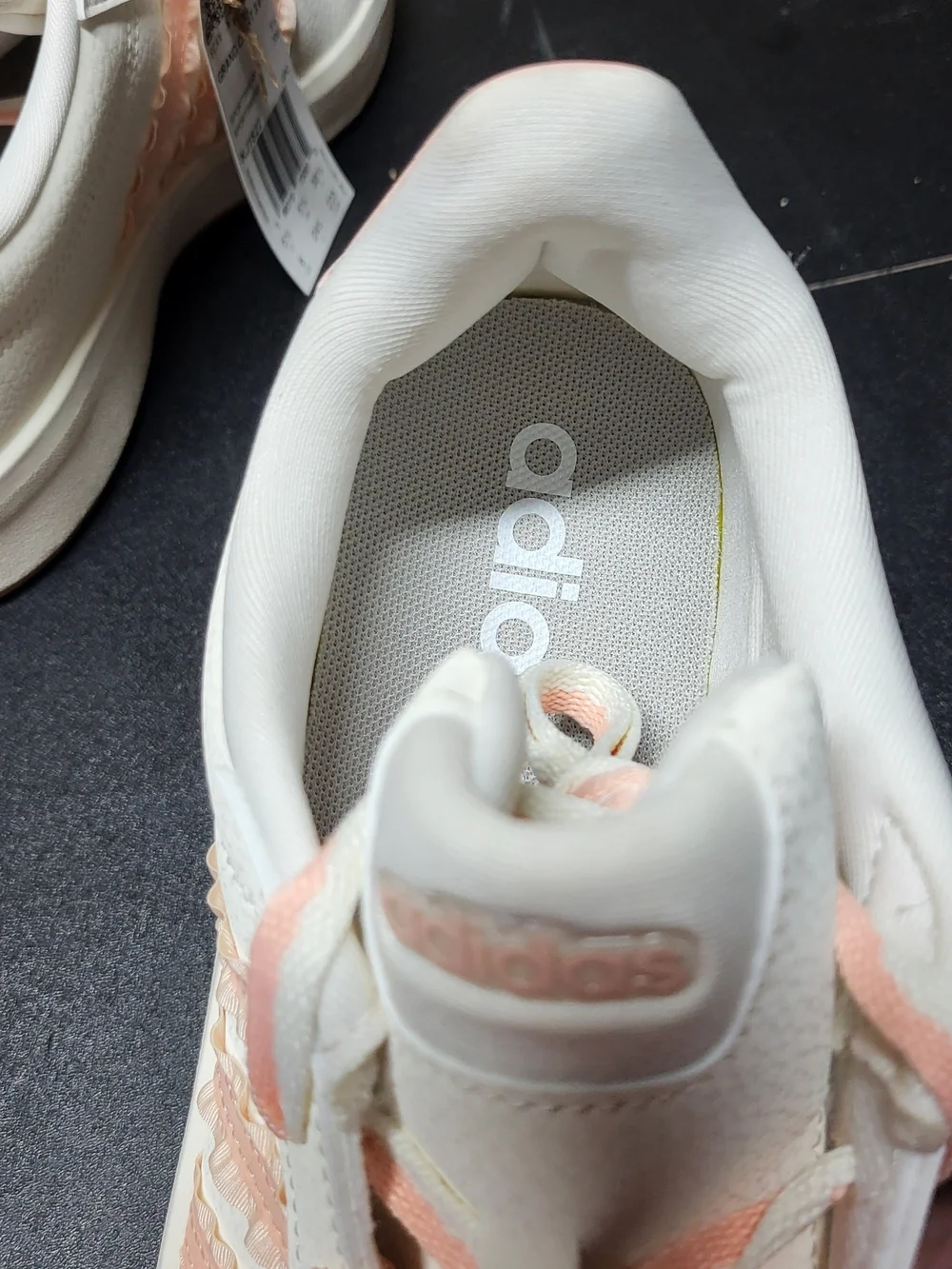*NEW* Adidas Grand Court 3.0 J Shoes Frills White Pink Size Kid's 6 Women's 7